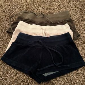 3 Pairs Hard Tail Velour Short Shirts Women’s M